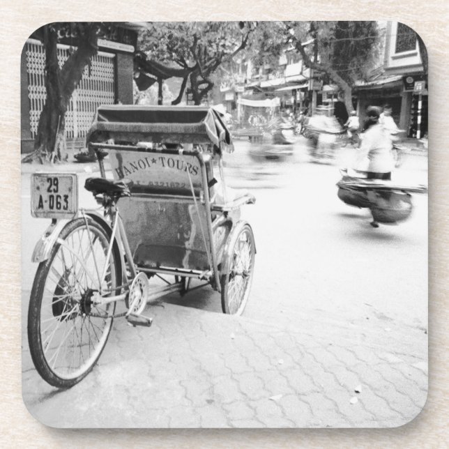 Hanoi Vietnam, Cyclo in Old Hanoi Coaster (Front)