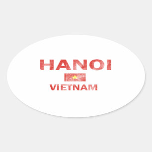Hanoi Vietnam designs Oval Sticker