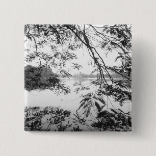 Hanoi Vietnam, Hoan Kiem Lake View 2 Inch Square Button