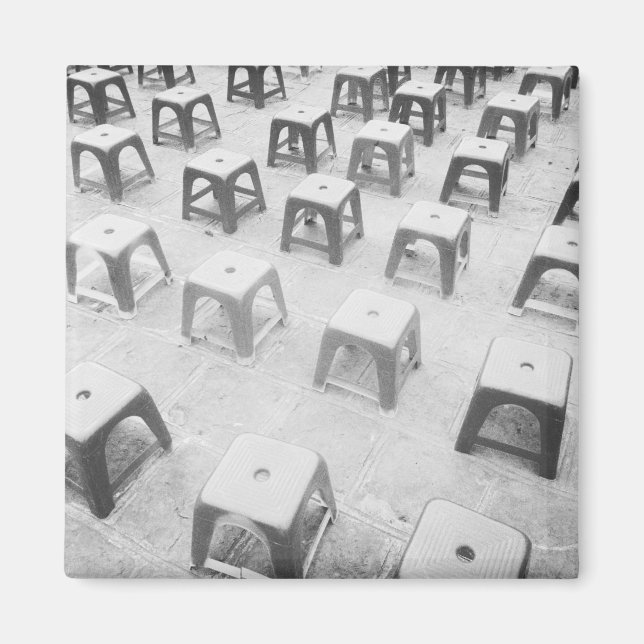 Hanoi Vietnam, Plastic Stools at the Temple of Magnet (Front)