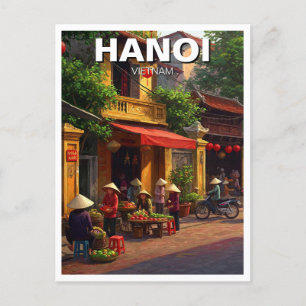 Hanoi Vietnam Travel Postcard