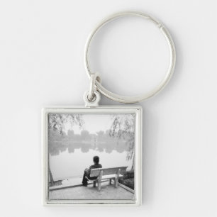 Hanoi Vietnam, View of Hoan Kiem Lake (NR) Keychain