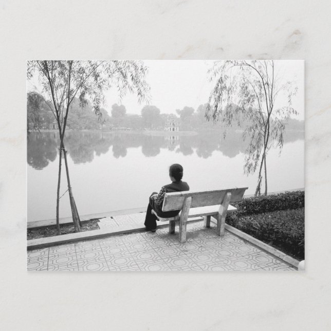 Hanoi Vietnam, View of Hoan Kiem Lake (NR) Postcard (Front)