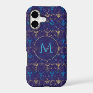 Hanoukka Belle fête juive Monogramme Vintage
