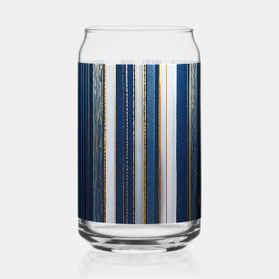 Hanoukka Blues Stripes Bleu Blanc Or