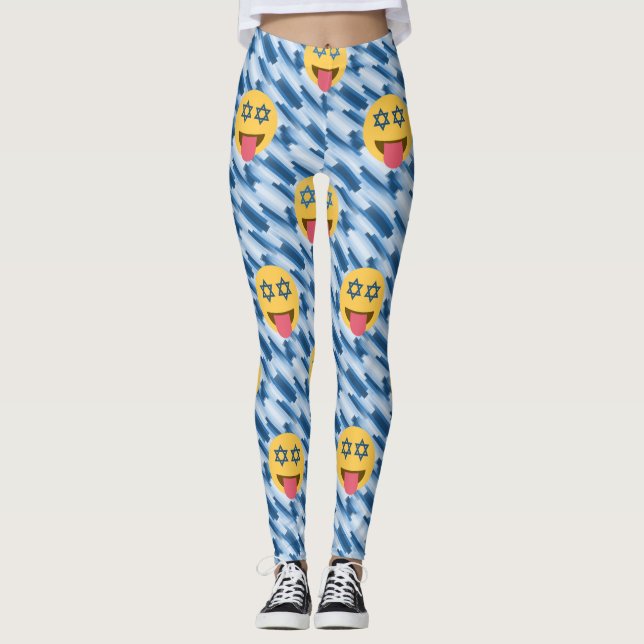 hanoukka chanukkah emoji leggings (Devant)