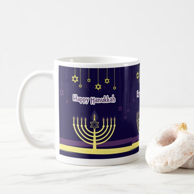 Hanoukka Drinkware Mug Pour La Saison De Vacances (Avec donut)