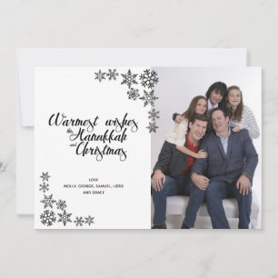 Hanoukka et Noël Carte photo moderne