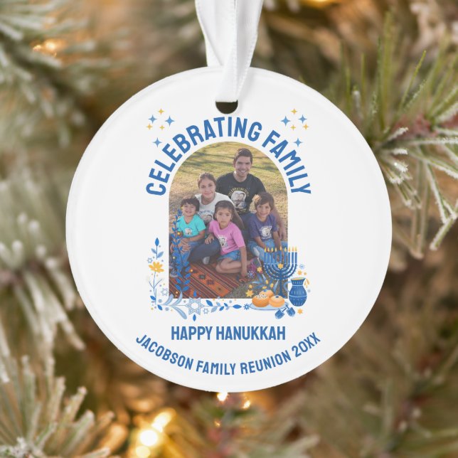 HANOUKKA FAMILY REUNION Photo personnalisable (Arbre)