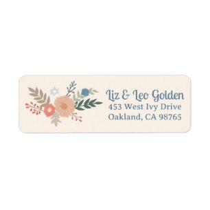 HANOUKKA FLoral CUSTOM Adresse de retour