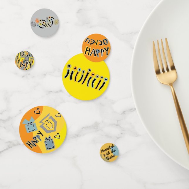 Hanoukka Happy Glitzy Table Confetti (Groupe)