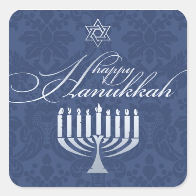 Hanoukka heureuse avec Sticker Menorah (Devant)