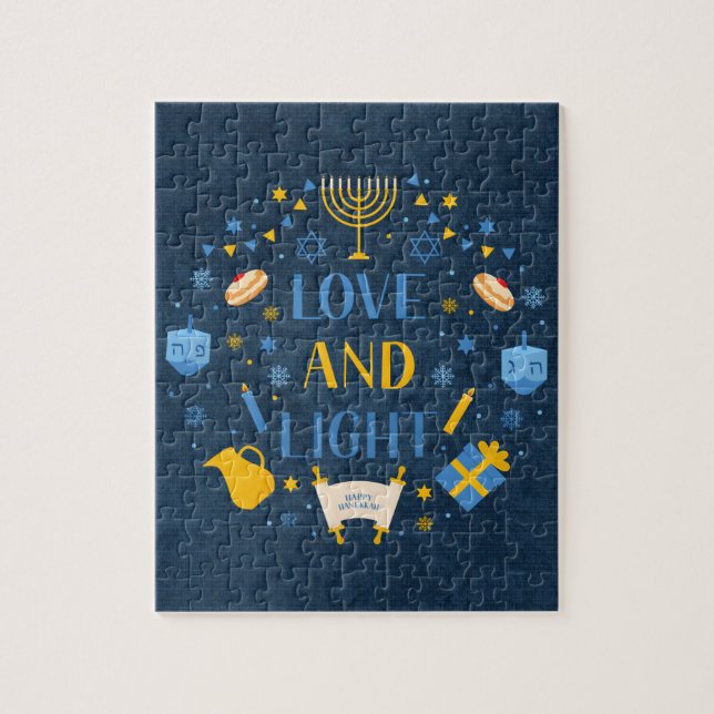Hanoukka Love And Light Puzzle (Vertical)