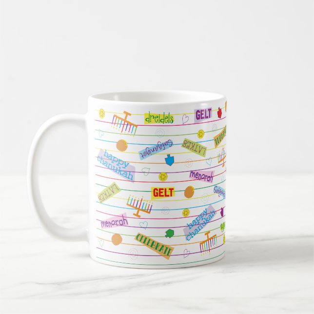 Hanoukka Mug "Parti Chanukah" (Gauche)