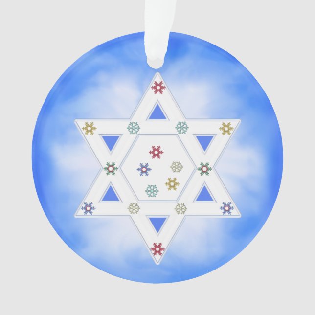 Hanoukka Star et Snowflakes Blue (devant)