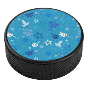 Hanoukka Stars Hockey Puck