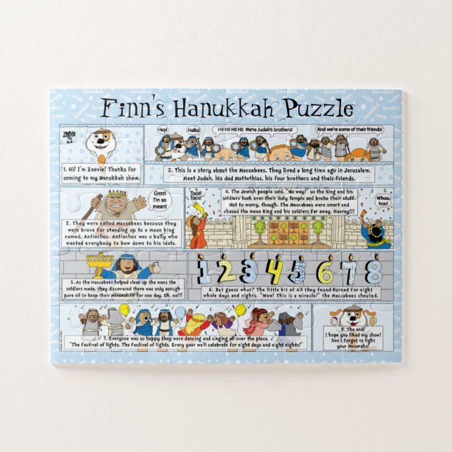 Hanoukka Story Puzzle 11 x 14 pièces surdimensionn (Horizontal)