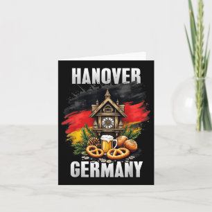 Hanover Germany Souvenir German Flag Travel  Card