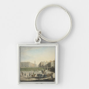 Hanover Square, engraved by Robert Pollard (1755-1 Keychain