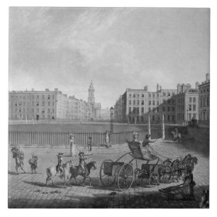 Hanover Square, from a set of four views of London Tile