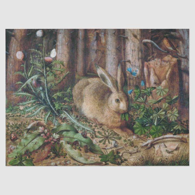 Hans Hoffmann | A Hare in the Forest (1585) Tissue Paper (Front)