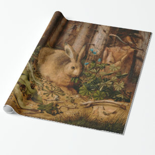 Hans Hoffmann A Hare In The Forest Vintage Art Wrapping Paper