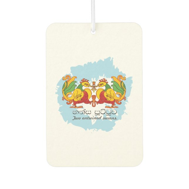 Hansa Puttuwa – Two Entwined Swans Air Freshener (Front)
