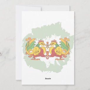 Hansa Puttuwa – Two Entwined Swans Holiday Card
