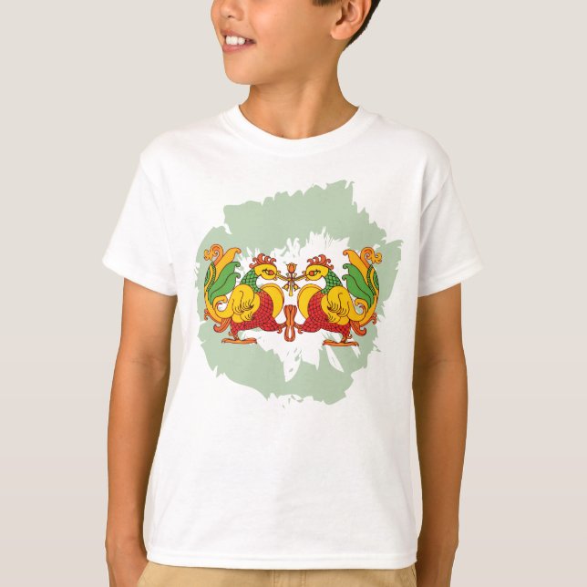 Hansa Puttuwa – Two Entwined Swans T-Shirt (Front)