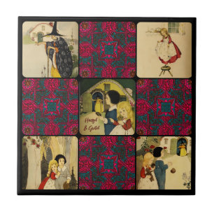  Hansel and Gretel Collage Ceramic Tile