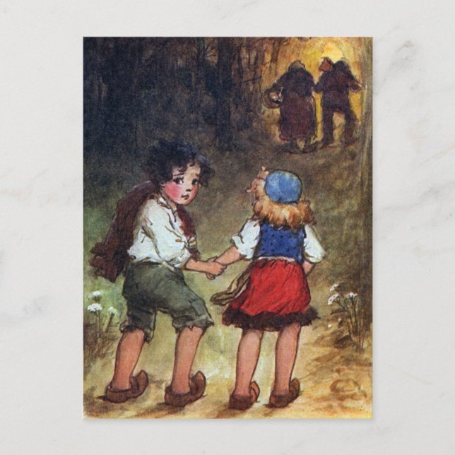 Hansel and Gretel Head Into the Woods Postcard (Front)