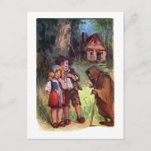 Hansel and Gretel Meet the Witch Postcard