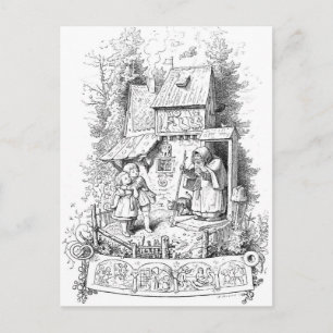 Hansel and Gretel Meet the Witch Postcard