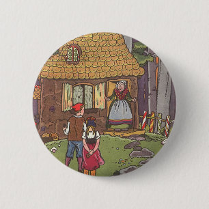 Hansel and Gretel, Vintage Fairy Tale by Hauman 2 Inch Round Button
