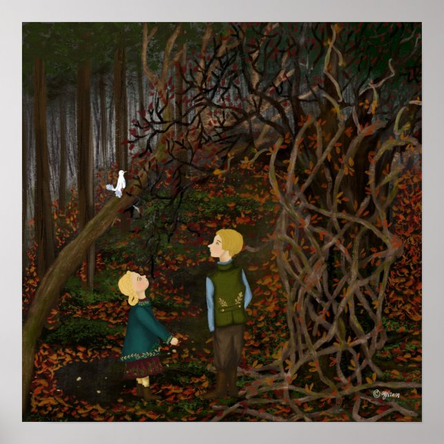 Hansel & Gretel in the Forest Poster (Front)