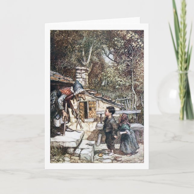 Hansel & Grethel meet the Witch Card (Front)