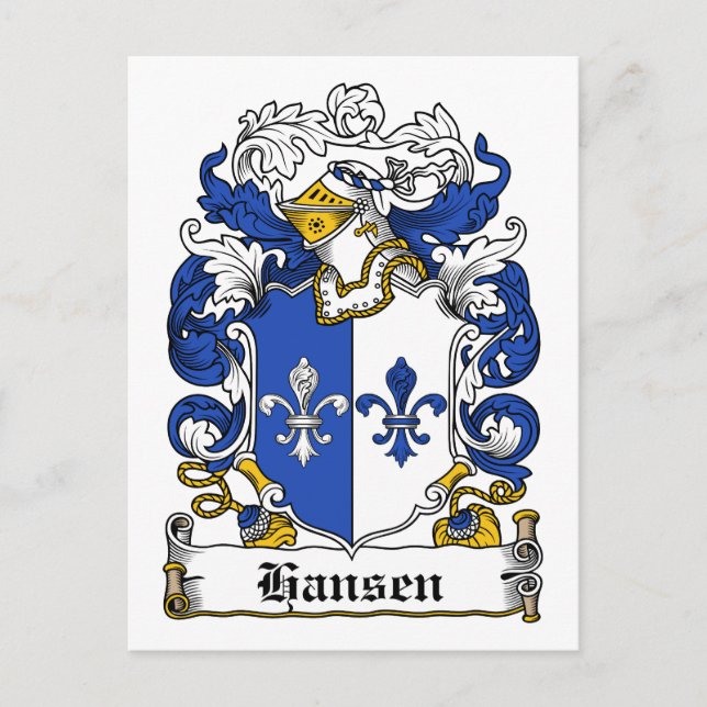 Hansen Family Crest Postcard (Front)