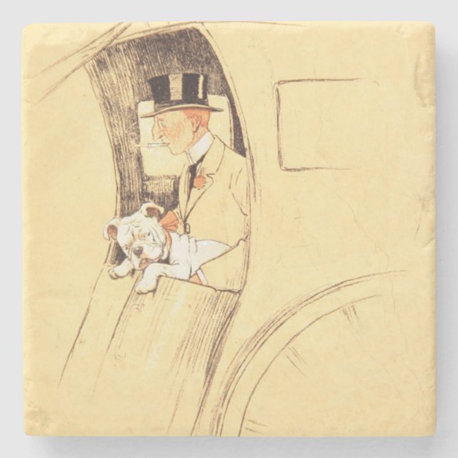 Hansom Cab Stone Coaster (Front)