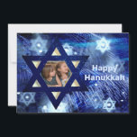 Hanukkah 1 Photo Family Kids Blue Holiday Card<br><div class="desc">Hanukkah 1 Photo Family Kids Blue Holiday Card</div>