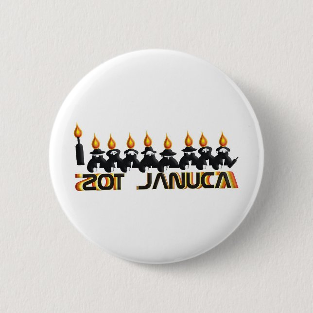 Hanukkah 2 Inch Round Button (Front)