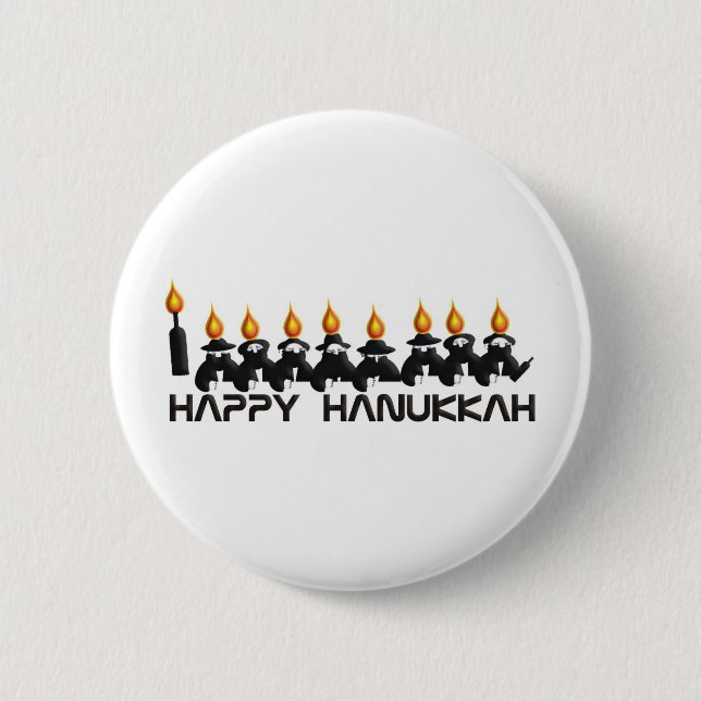 Hanukkah 2 Inch Round Button (Front)