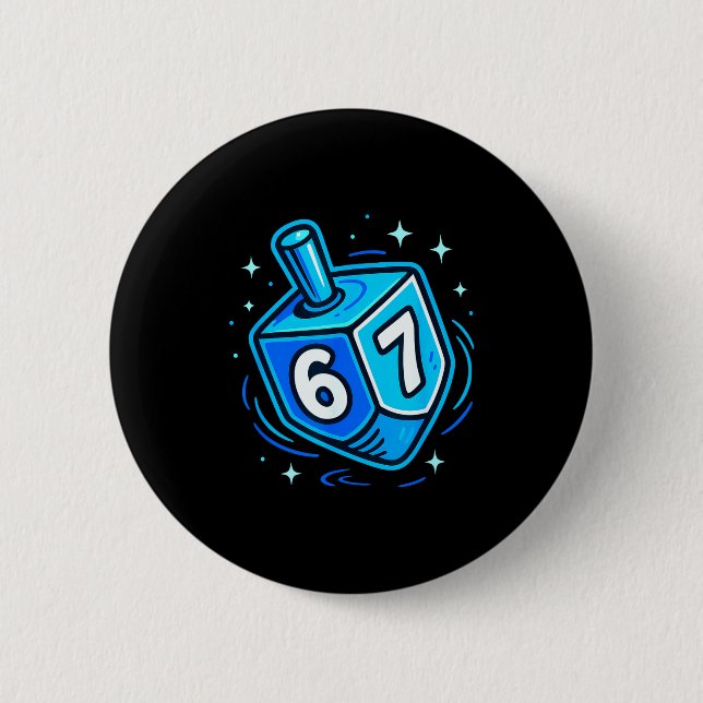 Hanukkah 67 Meme Chanukah Jewish Men Women Kids  2 Inch Round Button (Front)