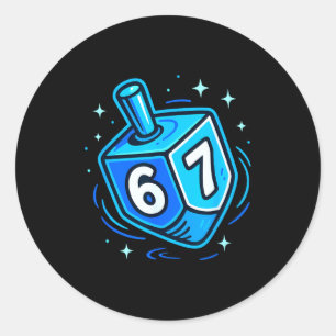 Hanukkah 67 Meme Chanukah Jewish Men Women Kids  Classic Round Sticker