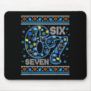 Hanukkah 67 Six Seven Boy Girl Kids 67 Meme Hanukk Mouse Pad