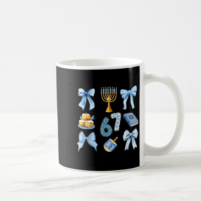 Hanukkah 67 Six Seven Girl Kids 67 Meme Coquette B Coffee Mug (Right)