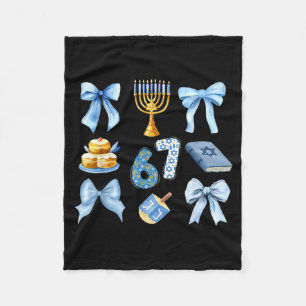 Hanukkah 67 Six Seven Girl Kids 67 Meme Coquette B Fleece Blanket