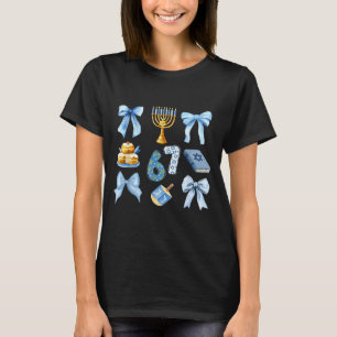 Hanukkah 67 Six Seven Girl Kids 67 Meme Coquette B T-Shirt