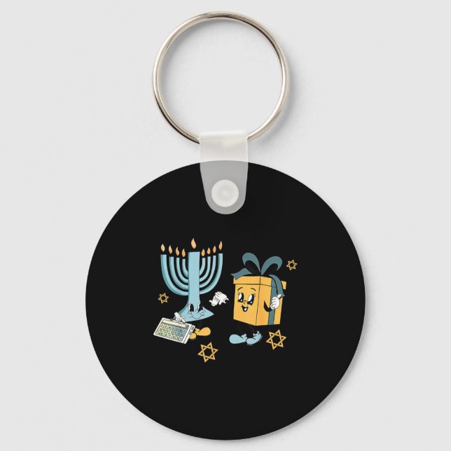 Hanukkah Aac Speech Therast Slp Communication Acce Keychain (Front)