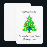 Hanukkah and Christmas Together Holiday Card<br><div class="desc">Christmas gifts and Chanukah menorah ornaments for interfaith families who are Jewish and Christian celebrating both holidays this season.</div>