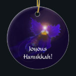 Hanukkah Angel Ornament<br><div class="desc">A tiny blue angel,  an original design based on the patterns of the deepest blue Viola blossom.</div>